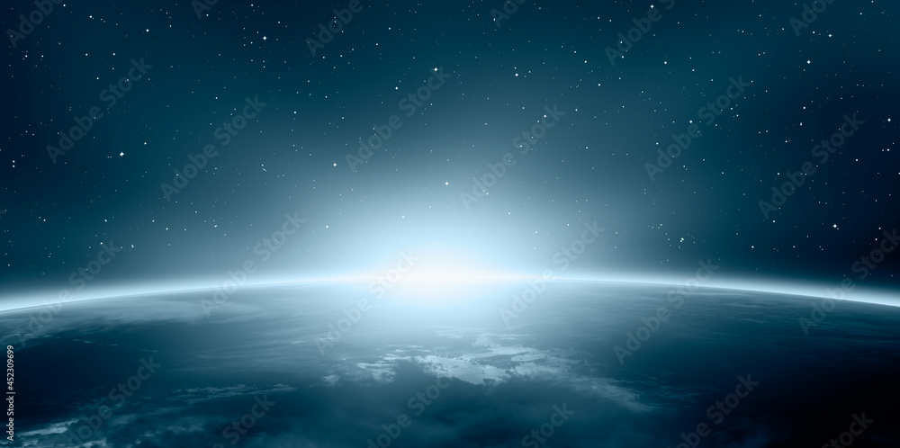 Canvas Prints planet earth with a spectacular sunset 