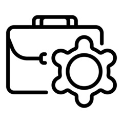Management suitcase icon outline vector. Work job. Business project