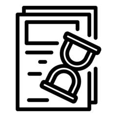 Management time icon outline vector. Job project. Manage teamwork