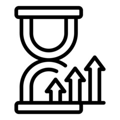 Management hourglass icon outline vector. Business time. Work project