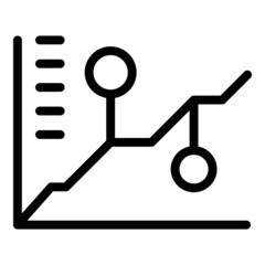 Workforce graph icon outline vector. Work job. Online business