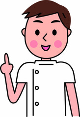 介護士男性指差し