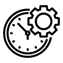 Time management icon outline vector. Business online. Work project