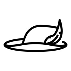 German hat icon outline vector. Bavarian oktoberfest. Alpine hat