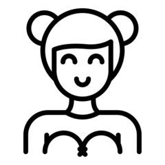 Oktoberfest girl icon outline vector. German beer. Bavaria fest