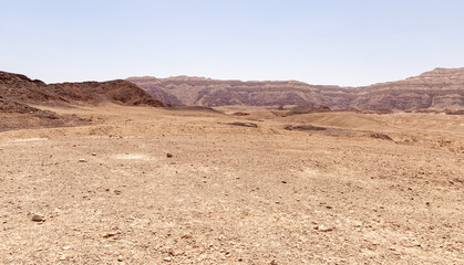 Fantastically  beautiful landscape in summer in Timna National Park near Eilat, southern Israel.