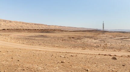 Stone  desert near HaMinsara, near Mitzpe Ramon, in the south of Israel.