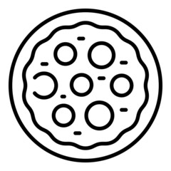 Italian pizza icon outline vector. Fresh italy cheese. Cook pizzeria