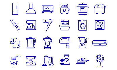 Isolated home appliance icon set vector design