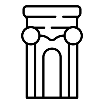 recommend clip art: Venice arch icon outline vector. Italy architecture. Travel landmark