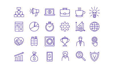  Business Icons Set vector design 