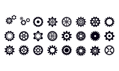  Gear Icon Set vector design 