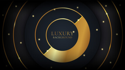 Abstract black and gold luxury background