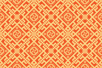 Ethnic fabric texture pattern Abstract Geometric Vector Aztec oriental illustration retro embroidery repeating 