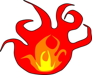 燃える炎のイラスト素材