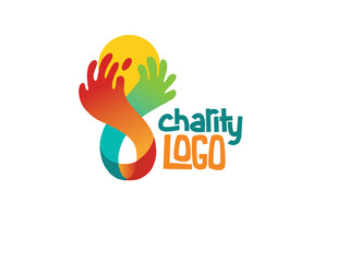 Charity vector logo design template. kindness or graciousness icon.