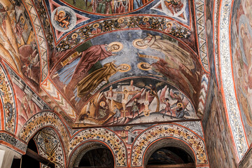 Fototapeta na wymiar The painting of the Polovragi Monastery 14