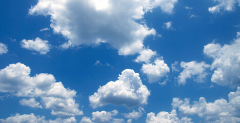 blue sky High angle air background