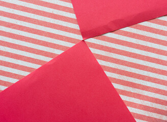 Obraz premium red paper with striped halftone reproduction