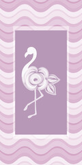 postcard card invitation greeting design banner flamingo nature decoration background spring wedding