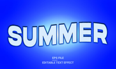 Obraz premium Summer 3D editable text effect design
