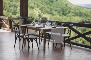 Boho wedding table for a newlywed banquet.