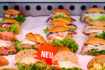 Street food, bun with fish