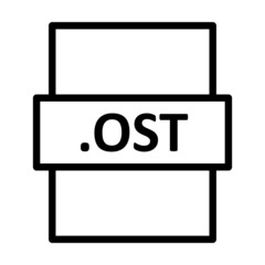 Obraz premium .OST Linear Vector Icon Design