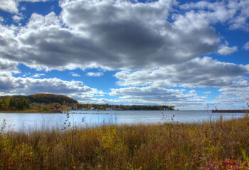 clouds over the lake