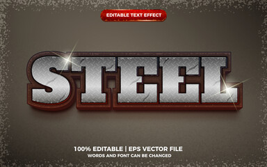 Metal steel 3d editable text effect © agungkreatif