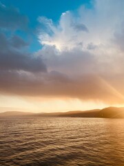sunset over the sea
