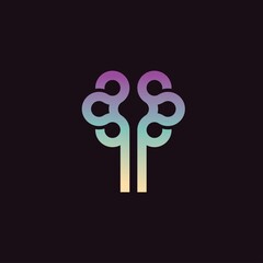 Abstract tree logo design inspiration vector template