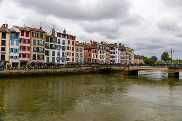 Nive Riverbank in Bayonne, Pyrénées-Atlantiques, Basque Country, France