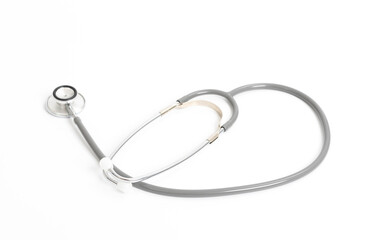 medical stethoscope on the White Background. Medical concepts, medical devices for take care of your health.