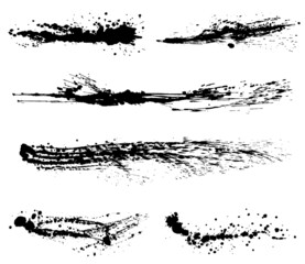 書道　しぶき　毛筆イラスト　セット