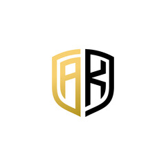 ak shield logo design vector icon