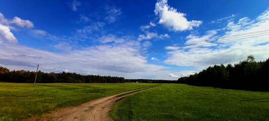 Krajobraz wiejski ,droga  © Kacper