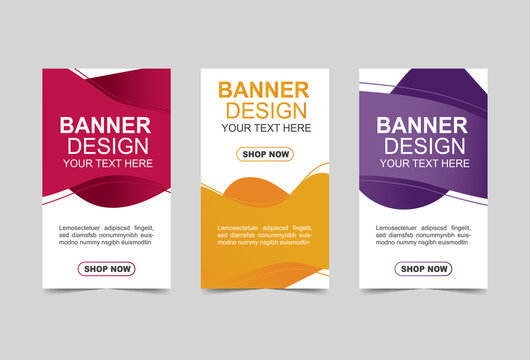 Abstract curve line banner and brouchure design