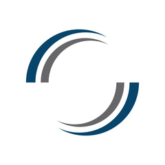 swoosh ring logo vector design template