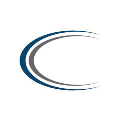 swoosh ring logo vector design template