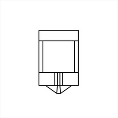 Simple square shape Uronoir sketch vector design