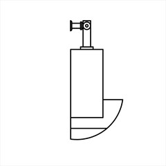 Simple urinal sketch vector design for a simple toilet and boarding house