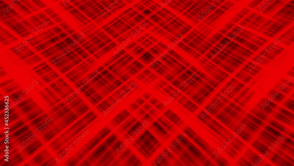 Poster looped abstract red gradient light cross pattern on black background, motion graphic. 4k 3d seamless