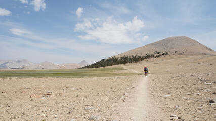 Forester Pass Mountain Landscapes in the Sierra Nevada Range of California on the Pacific Crest...