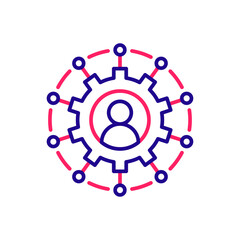 business management vector 2 colours icon style illustration. EPS 10 File