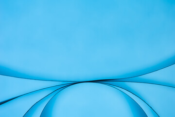 Abstract black line wave on blue gradient color background