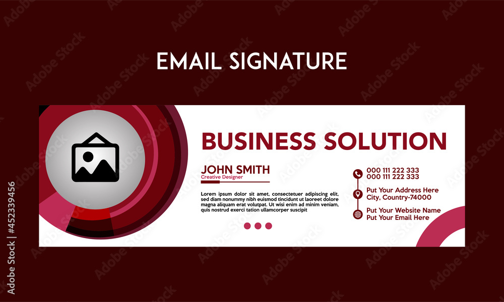 Canvas Prints new email signature design and header template