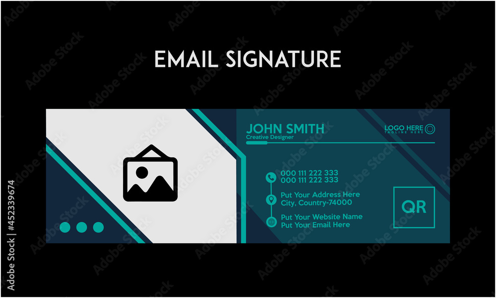 Wall mural new email signature design and header template