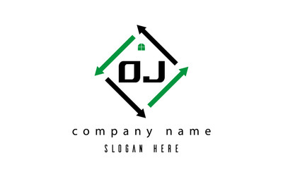 OJ creative real estate letter logo