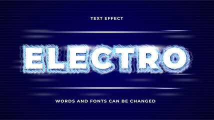 electro text effect editable eps cc